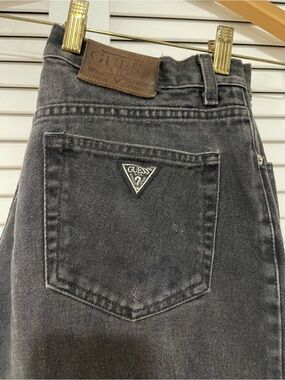 GUESS Men's Vintage Charcoal Grey Relaxed Denim Jeans